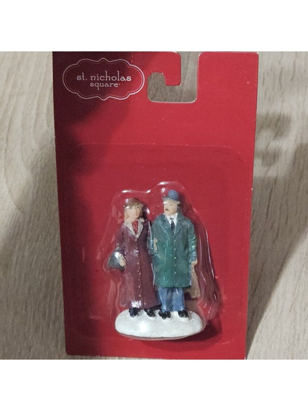 St. Nicholas Square Christmas Village Couple Walking Shopping Evening Stroll